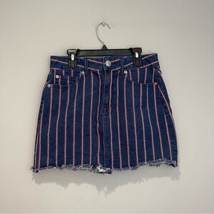 American Eagle Striped Denim Skirt